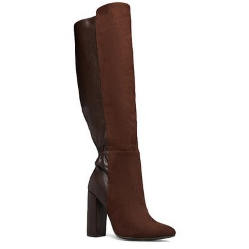 🥳2/$30 Brown Tareena Block-Heel Boot